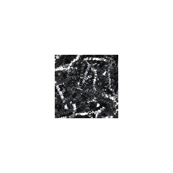 Bubblefast 10 lb. Black and Silver Metallic Blend Crinkle Paper BFCPB10FF - main