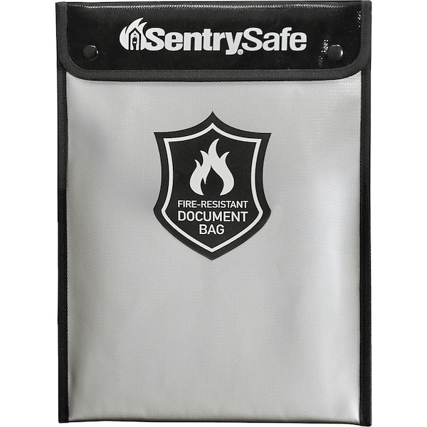 Sentry Safe Document Bag, 01 cuft Capacity, 15 in H x 11 in W x 112 in D Exterior, Yes, Zipper, Snap Lock FBWLZ0 - main