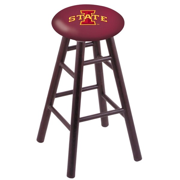 Holland Bar Stool Co Oak Bar Stool, Dark Cherry Finish, Iowa State Seat RC30OSDC - main