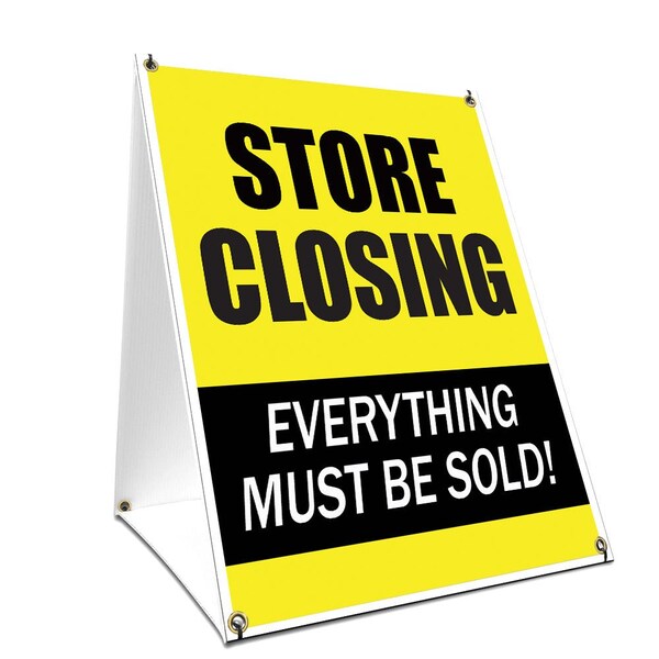 Signmission Store Closing, 36 Inch x 24 Inch A-frame Yard Sign, Plastic Sign SBC-2436-Store Closing - main