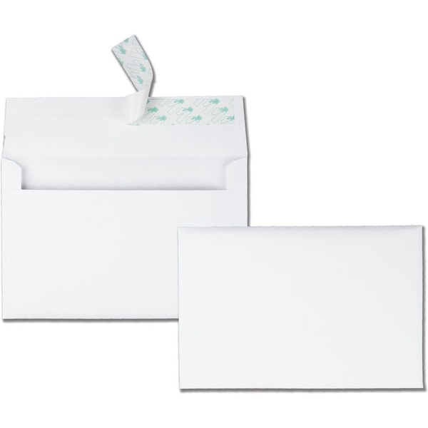 Quality Park Greeting Card/Invitation Envelope, 5-3/4" x 8-3/4", White, 100/Box 10750 - main