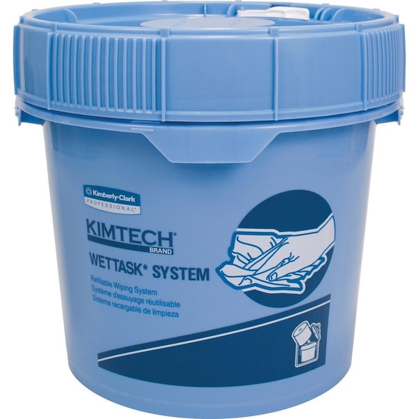 Wypall WypAll WetTask Customizable Wet Wiping System Bucket (09361), Blue, Large 3.5 Gal (2 Buckets/Case) 09361 - main