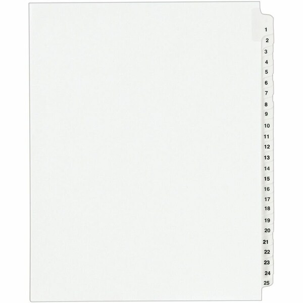 Avery Dennison INDEX DIVIDERS, EXHIBIT 1-25, SIDE TAB, 01330 - main