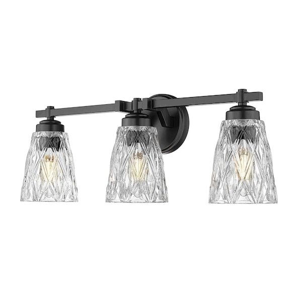 Z-Lite Andree Matte Black 3 Light Vanity 1960-3V-MB - main