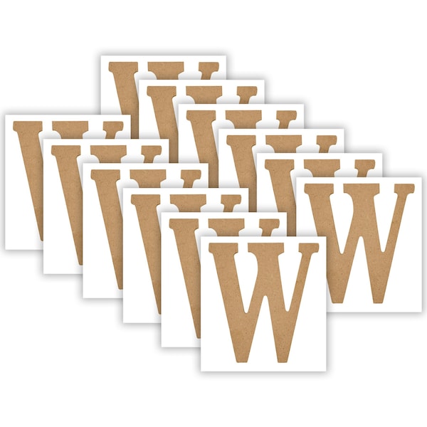 Plaid MDF Letter, W, 5 Inch, 12PK 63576 - main
