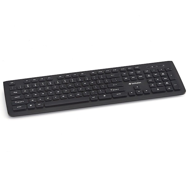 Verbatim Wireless Slim Keyboard, 103 Keys, Black 99793 - main