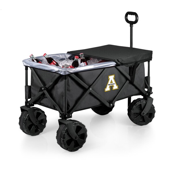 Picnic Time Family Of Brands NCAA App State Mountaineers Adventure Wagon Elite All-Terrain Folding Beach Wagon 741-85-679-794-0 - main