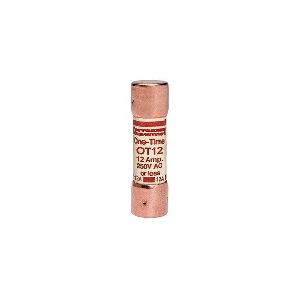 Ferraz Shawmut 0.56in x 2in, 250 VAC/VDC, 12 A, 50 kA AC/20 kA DC Interrupt, Paper Body, Copper Ferrule OT12 - main