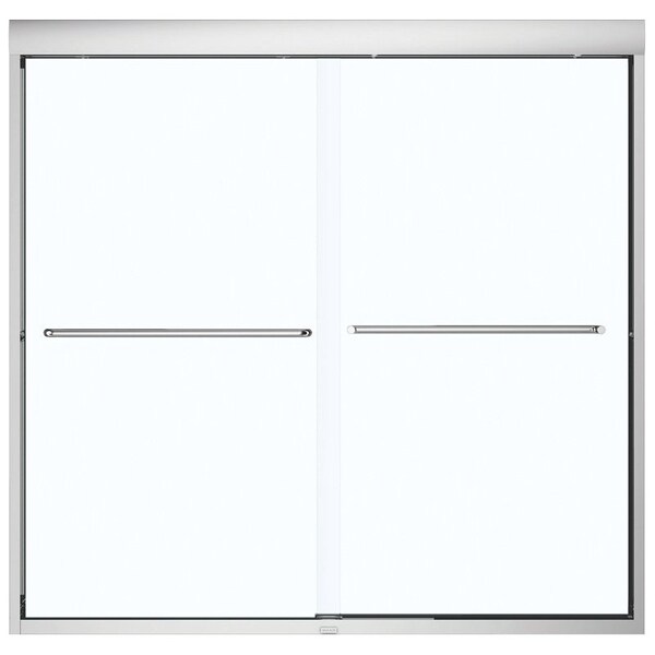 Maax Aura 135661900084000 Bathtub Door, Semi Frame, Clear Glass, BypassSliding Door, 14 in Glass 135661-900-084 - main