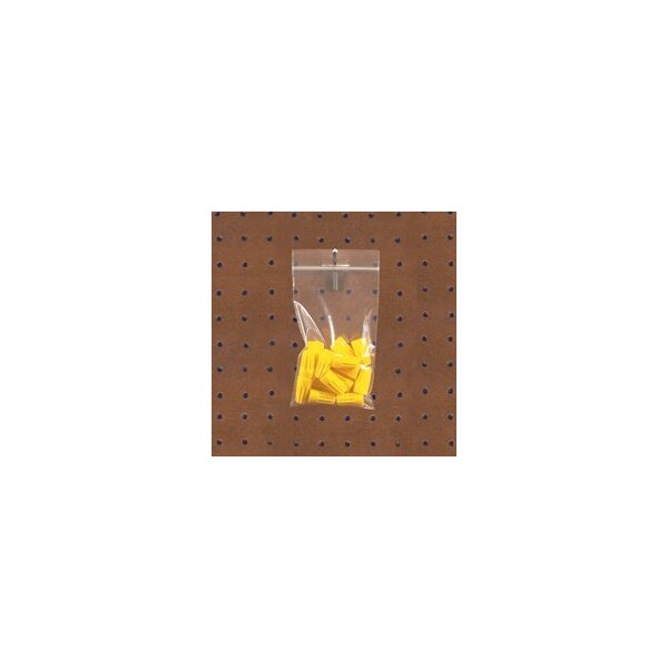 Bubblefast 1000-4 x 4'' - 4 Mil Reclosable Poly Bags w/ Hang Hole, 1000PK BFPB7004 - main