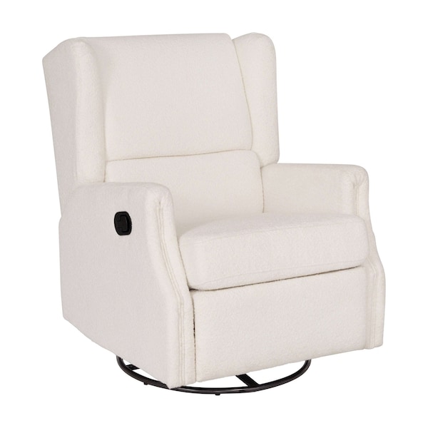Flash Furniture Omma Swivel Glider Rocker Recliner Chair, Manual 360 Degree Swivel Wingback Recliner CY-RAC-537-OFWBC-GG - main
