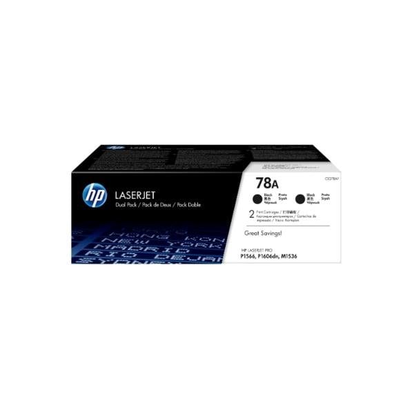 Hp 78A (CE278D) Black 2-pack Original LaserJet Toner Cartridges (2 x 2,100 Yield) CE278AD - main
