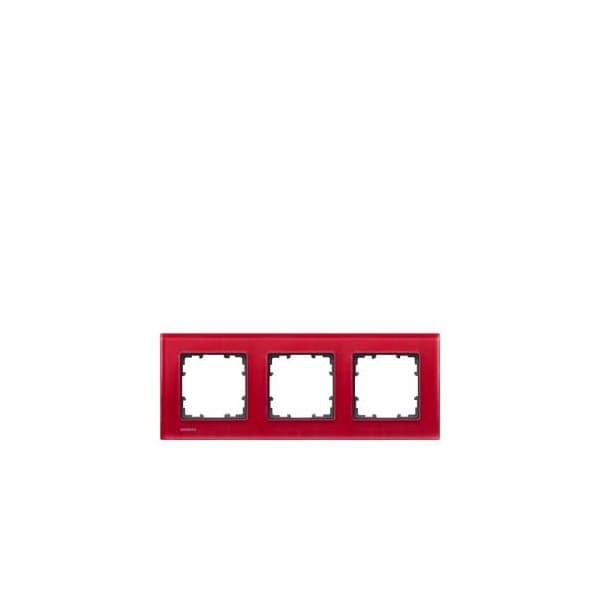 Siemens DELTA miro glass Frame 3-fold Authentic material glass ORIENT 232x 90 mm 5TG1203-3 - main