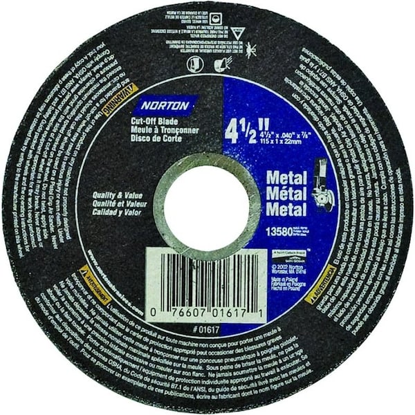 Norton Abrasives Cutoff Wheel4.5X.040X7/8 07660701617 - main