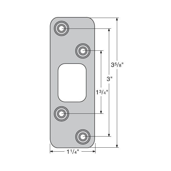 Kwikset Radius Deadbolt Strike 3-5/8" 83223-019 - main