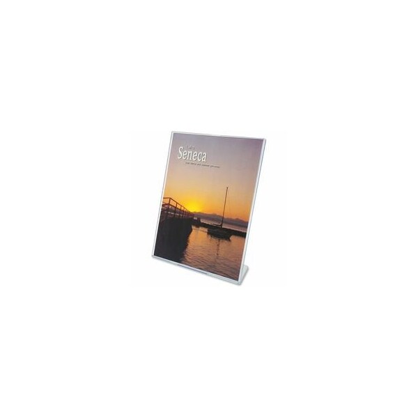 Deflecto Superior Image Slanted Sign Holders, 8.5in W x 11in Height x 3.5in Depth, L-shaped Shape, 12PK 590101 - main
