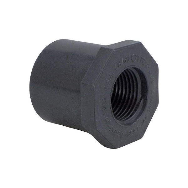 Charlotte Pipe And Foundry Reducing Bushing Schedule 80 1in Spigot T X 1/2in D FPT PVC PVC081082000 - main