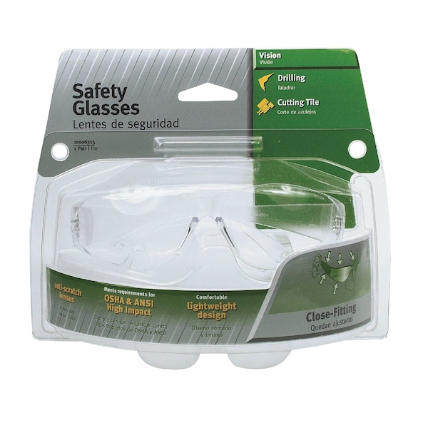 Safety Works Close Fitting Clear Frame Safety Glasses with Anti-Fog Clear Lenses 10006315 - main