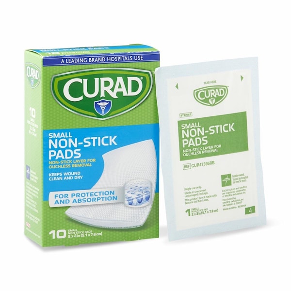 Medline CURAD Sterile Nonstick Pad, 2in x 3in, 10/Box CUR47395RBH - main