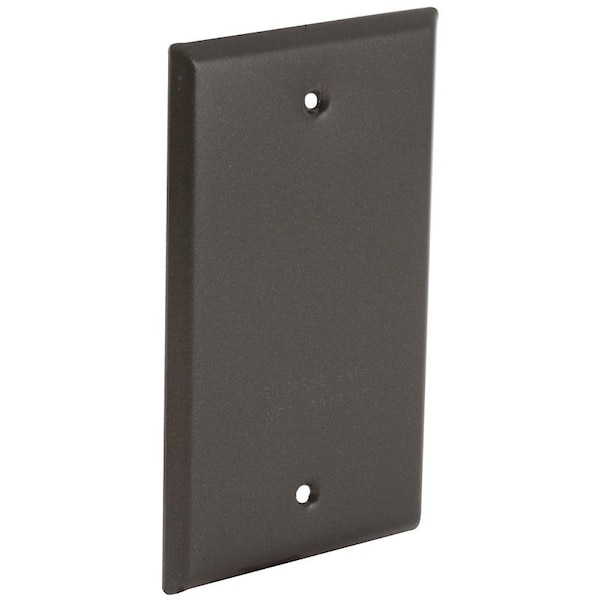 Hubbell Cover, 4-17/32 in L, 2-25/32 in W, Metal, Bronze, Powder-Coated 5173-7 - main