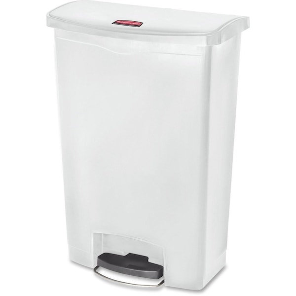Rubbermaid Commercial Slim Jim Resin Step-On Container, Front Step Style, 24 gal, White 1883561 - main