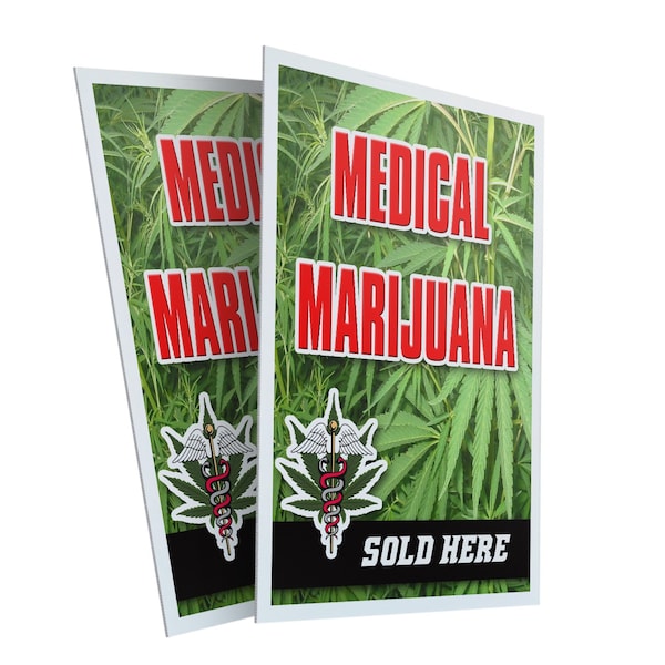 Signmission Medical Marijuana For Sale, Plastic Signs Only 24 Inch x 36 Inch, Corrugated Plastic, 2PK CSB-2436-2PACK-MedicalMarijuanaForSale - main