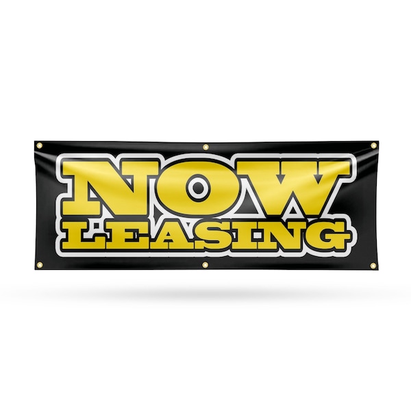 Signmission Now Leasing, 24 Inch x 72 Inch, Vinyl Banner B-72-30762 - main