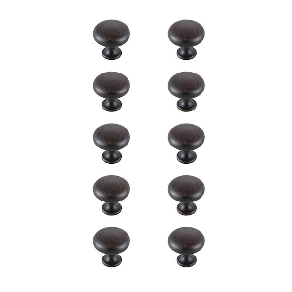 Plaza 1.2 in. Cadon Oil-Rubbed Bronze Mushroom Knob, Set of 10 PL2956513 - main