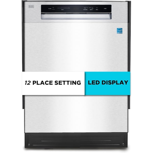 Black&Decker 24 inch Built-in Dishwasher with 5 Wash Program -Stainless Looks BDW100MS - main