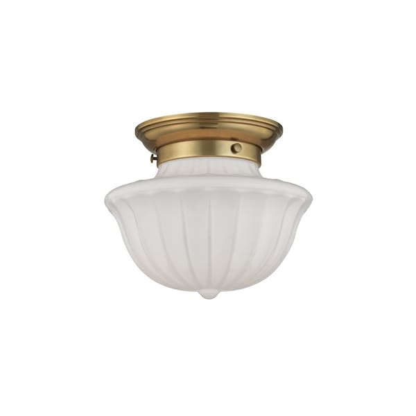 Hudson Valley Lighting Dutchess 1 Light Flush Mount 9 In. Aged Brass 5009F-AGB - main