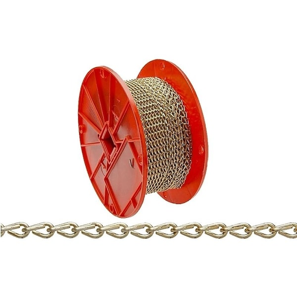Campbell Chain & Fittings Campbell 072-1667N Jack Chain, 11 lb Working Load Limit, No 16, Steel, Brass 072-1667N - main