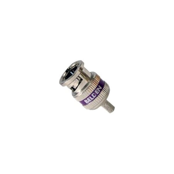 Belden 22-24 AWG BNC HD CONN 3-PC, COMPRESSION POL. NICKEL PURPLE, 75 OHM ROHS 1855ABHD3 - main