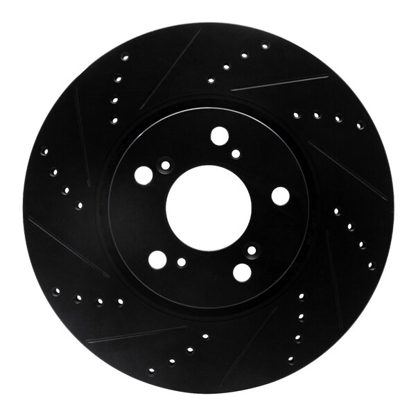 Dynamic Friction Co DFC Brake Rotor - Drilled and Slotted - Black 633-58025L - main