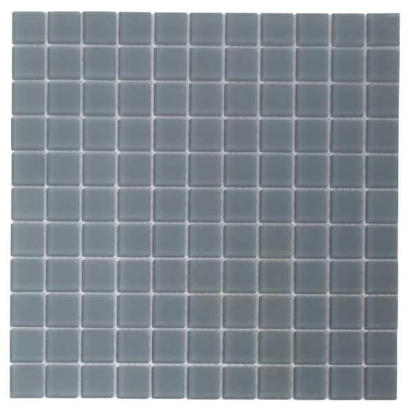 Apollo Tile Coin Gray 11.8 in x 11.8 in Glass Matte Floor and Wall Mosaic Tile 9.67 sqft/case, 10PK APLA88097M 1X1A - main