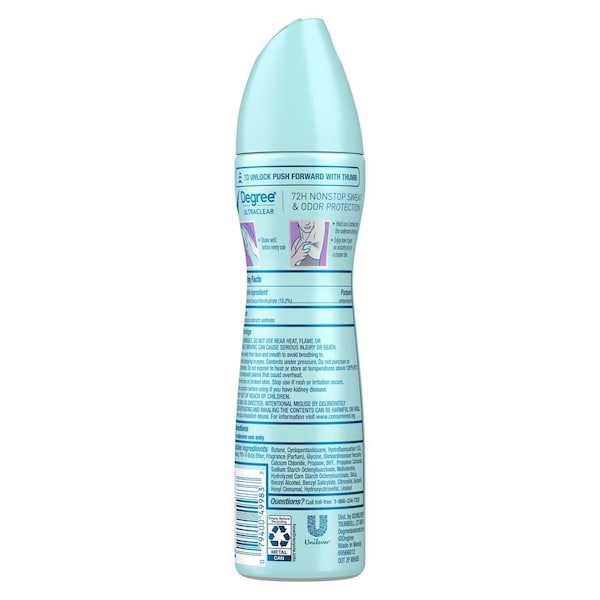 Degree UltraClear Black Plus White Pure Fresh Antiperspirant Deodorant Dry Spray for Women, 3.8oz, 12PK 68942435 - main