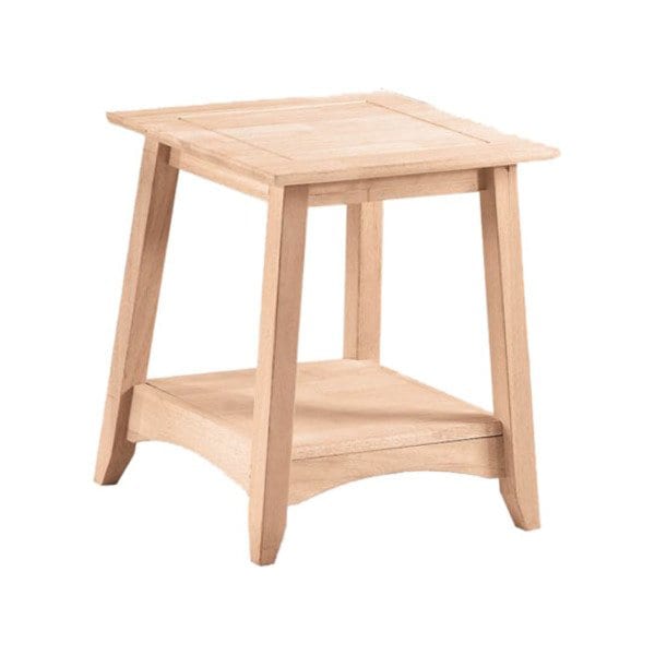 International Concepts Rectangle Bombay Tall End Table, 18 in W, 18 in L, 25 in H, Wood, Unfinished OT-4TE - main