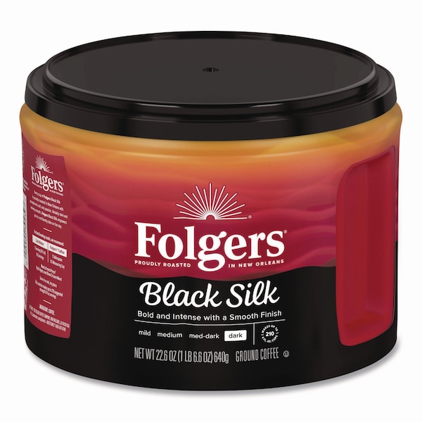 Folgers Coffee, Black Silk, Can, Caffeinated, Ground, 22.6 oz 2.55002054E9 - main