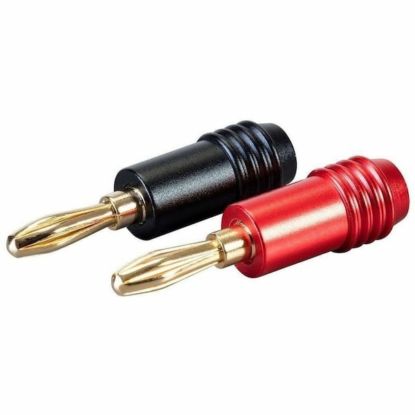 Monoprice 2 Pair Affinity Series 24k Gold Speaker Banana Plug 21917 - main