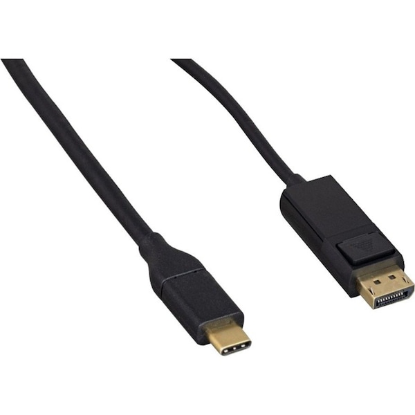 Enet USB 3.1C MALE TO DISPLAYPORT MALE W/LATCHES4K 60HZ BLACK CABLE 6FT USB3.1CM-DPM-6F - main