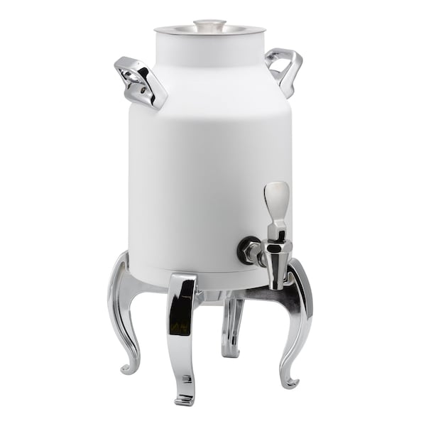 Service Ideas Thermo-Urn Dairy Dispenser 1.5-Gallon Vacuum Insulated Dispenser with Regal Leg in White DD15WHRG - main