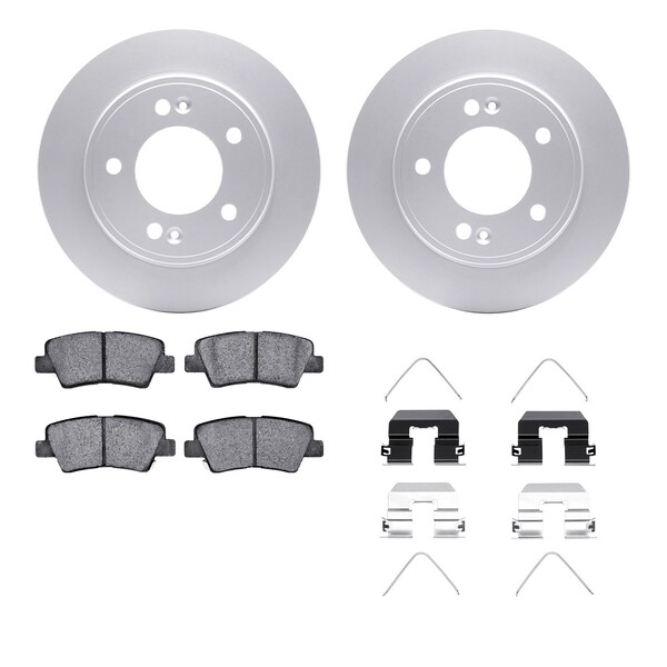 Dynamic Friction Co DFC GEOSPEC Coated Rotors with 5000 Brake Pads - Ceramic and Hardware 4512-21074 - main