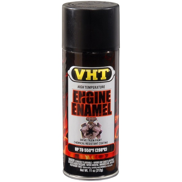 Vht Engine Paint VHT Heat Resistant to 550 Degrees Fahrenheit; Flat Black; 11 Ounce Aerosol Spray Can SP130 - main