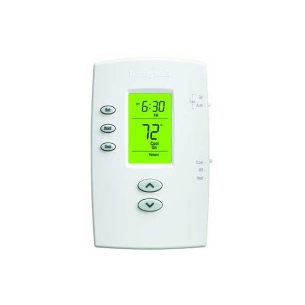 Honeywell Home Vertical Programmable Thermostats, 5-2 Programs, 1 H, 1 C, Hardwired/Battery, 20/30VAC TH2110DV1008/U - main