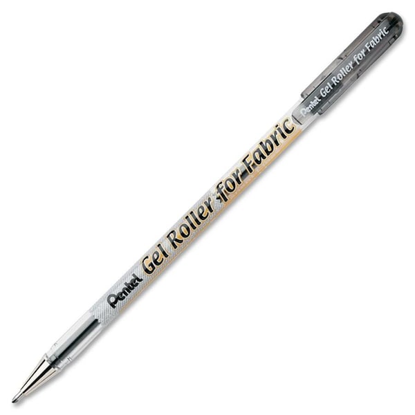 Pentel Gel Roller for Fabric, Black, PK12 BN15-A - main