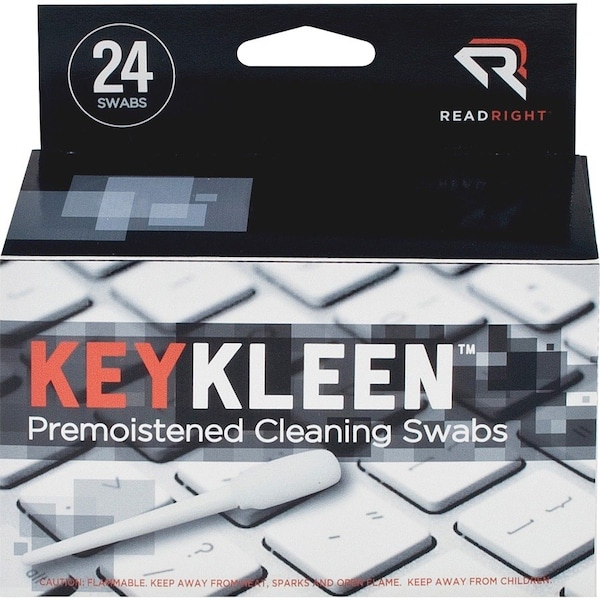 Advantus Read Right Key Kleen Swabs, RR1243, Pre-Moistened, 24/Box RR1243 - main