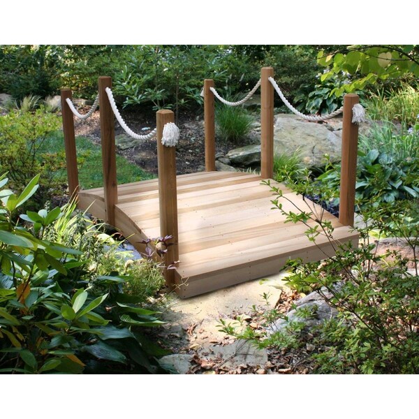 Gardencare 6 ft. Cedar Rope Bridge GA983297 - main