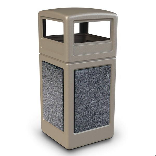 Commercial Zone Products 42-gallon StoneTec Square Dome-Lid, Beige w/ Pepperstone 720417K - main