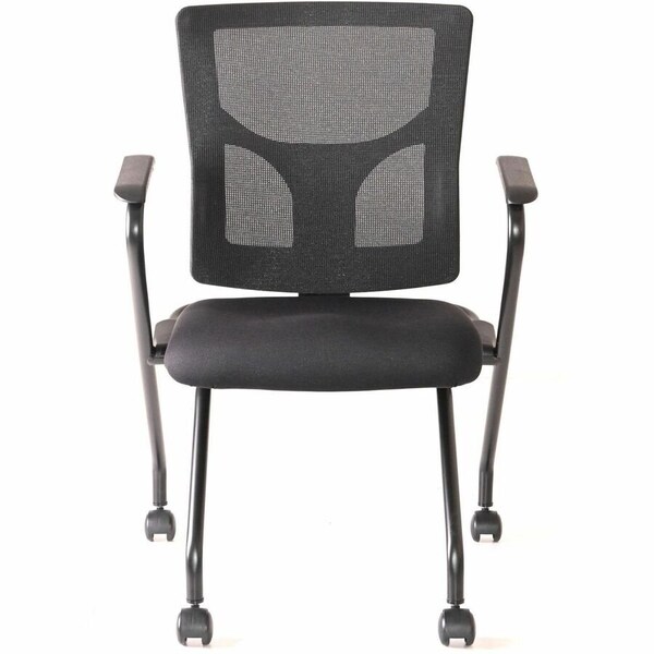 Lorell Conjure Mesh Training Chairs with Arms, Black, 2 ct LLR62019 - main