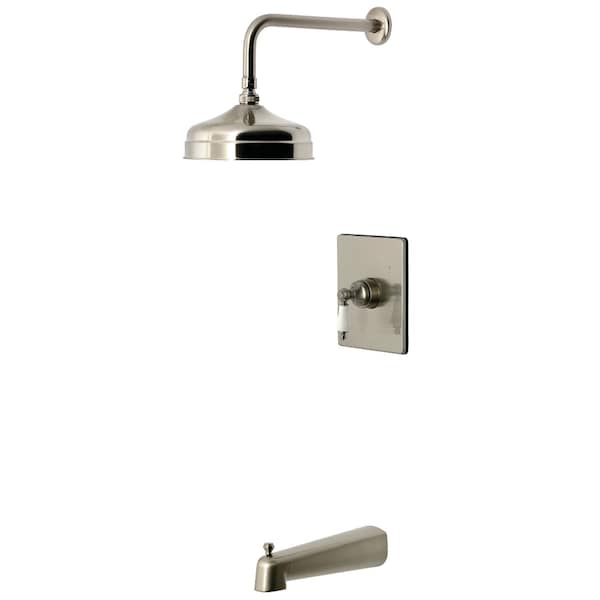 Kingston Brass Single-Handle Pressure Balanced Tub and Shower Faucet, Brushed Nickel KB6348PL - main