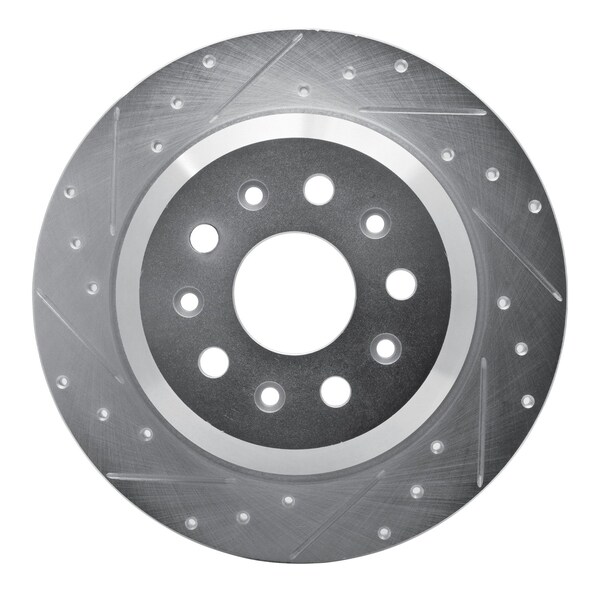 Dynamic Friction Co DFC Brake Rotor - Drilled and Slotted - Silver 631-42042L - main
